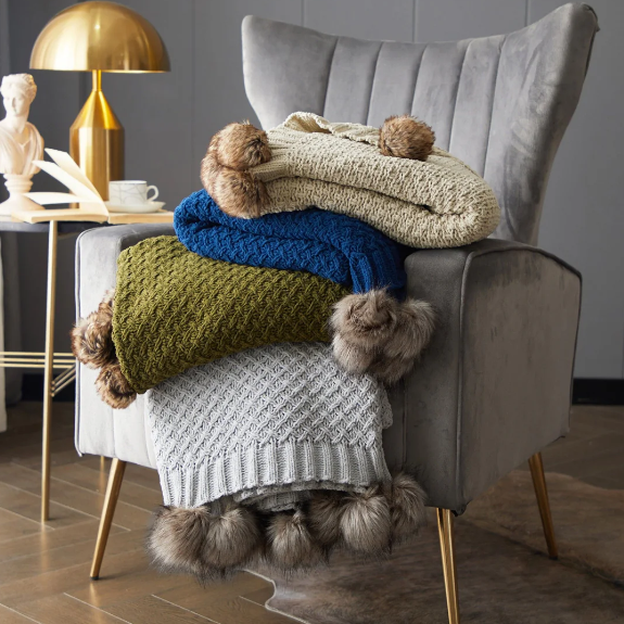 Dorsey Knitted Throw Blanket - Futu With . . .