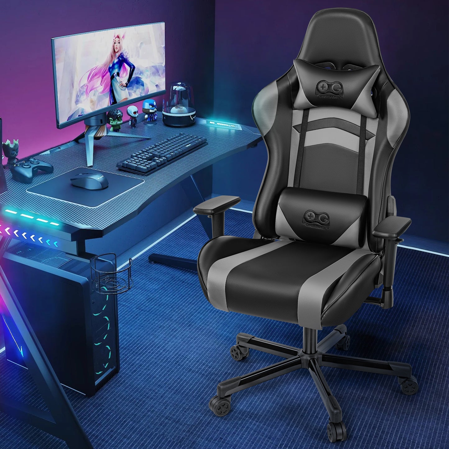 Ergonomic Gaming Chair with 3D Armrests