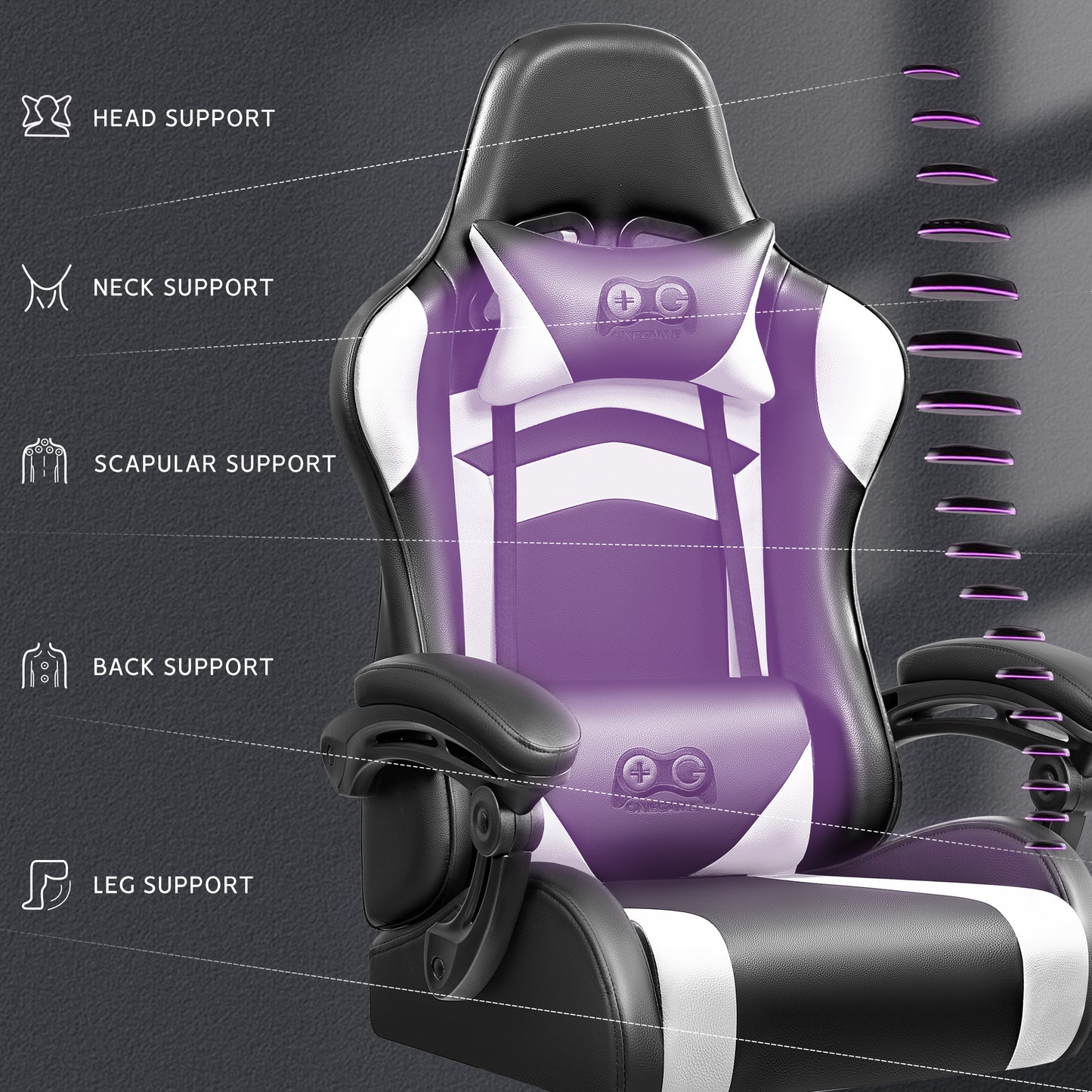 Ergonomic Gaming Chair with Linkage Armrest