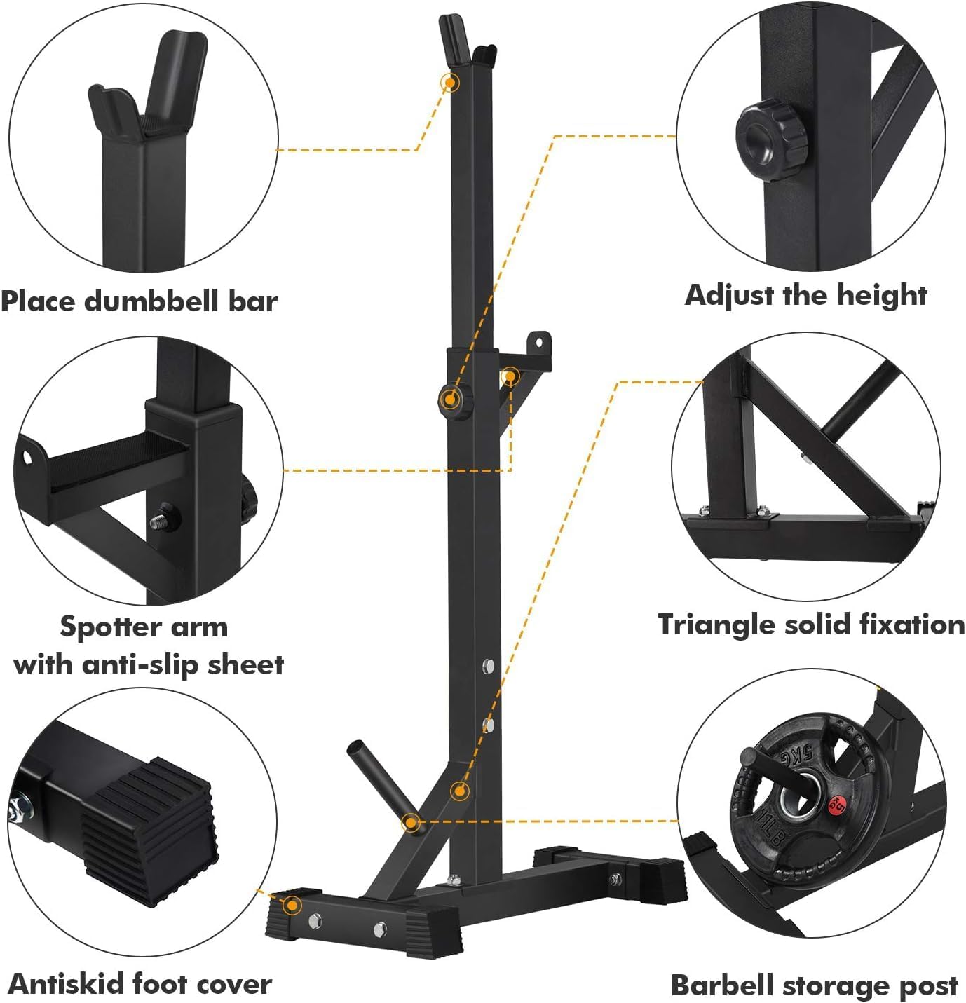 Heavy Duty Adjustable Squat Rack Stand