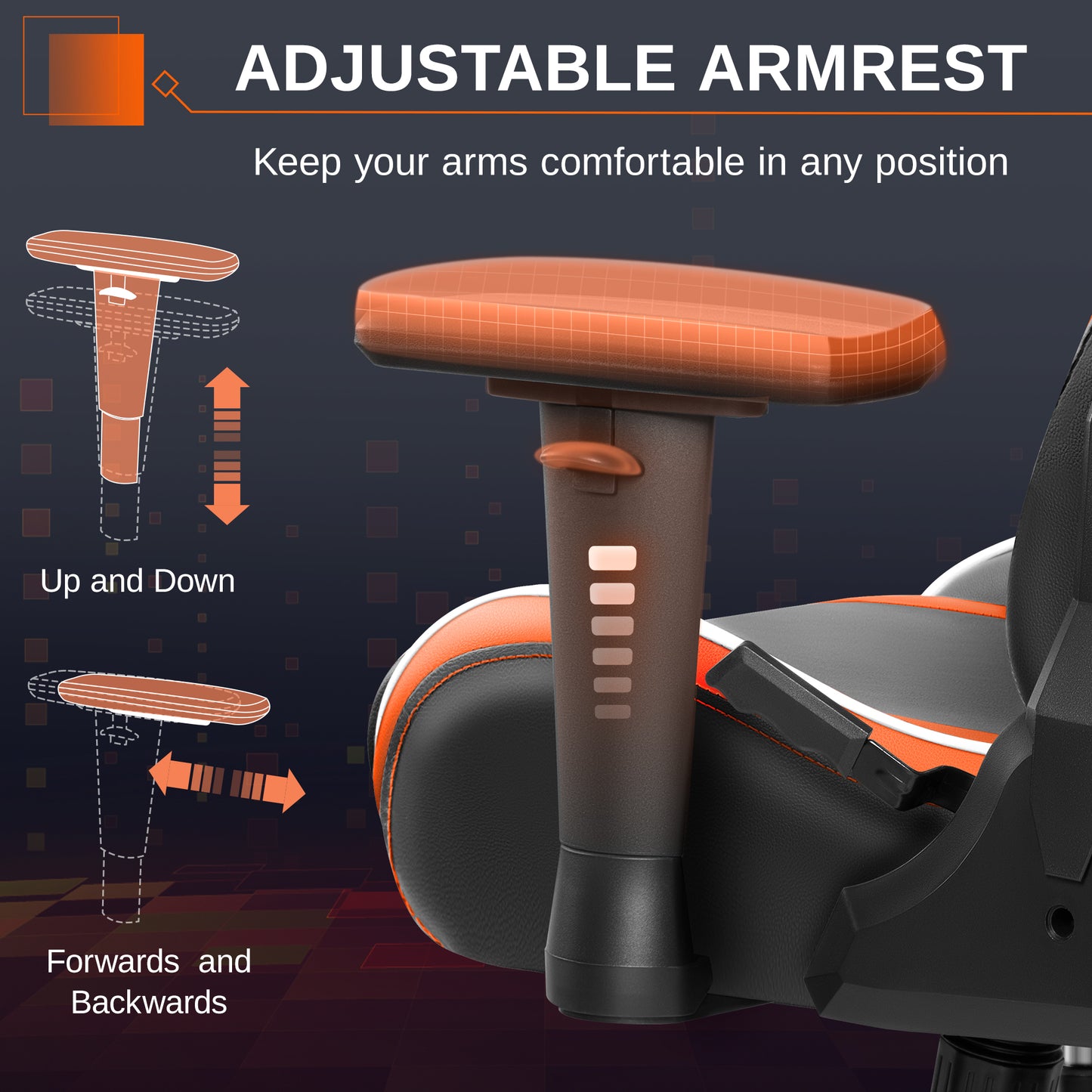 Ergonomic Gaming Chair with 3D Armrests