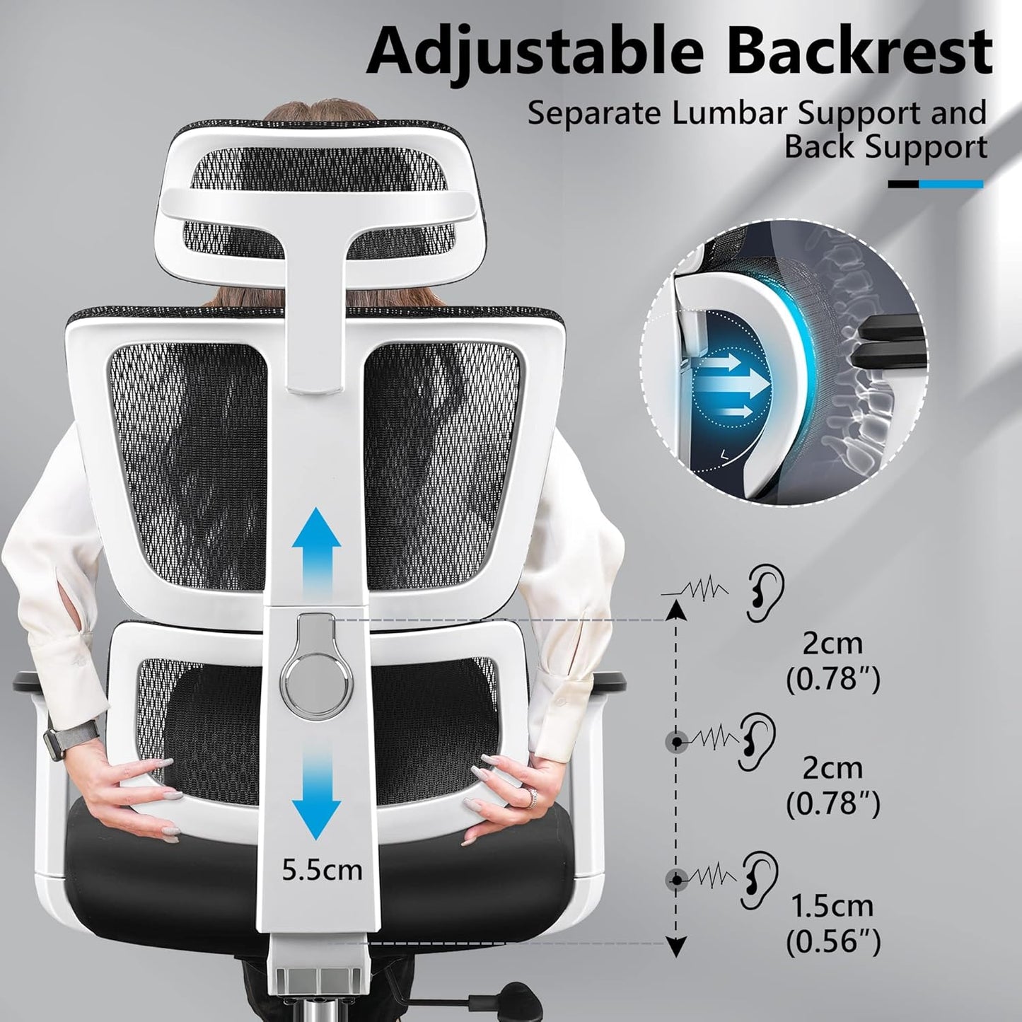 Ergonomic High Back Office Chair Adjustable Headrest