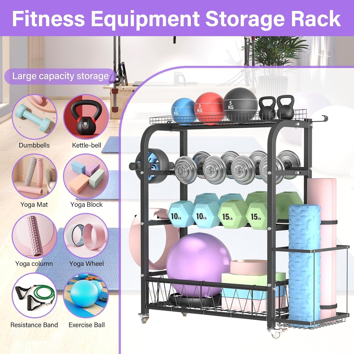 Heavy Duty Home Gym Dumbbell Storage Rack
