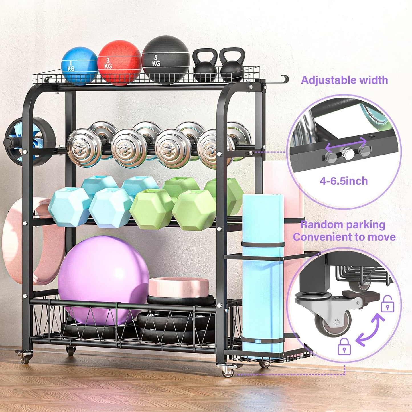 Heavy Duty Home Gym Dumbbell Storage Rack