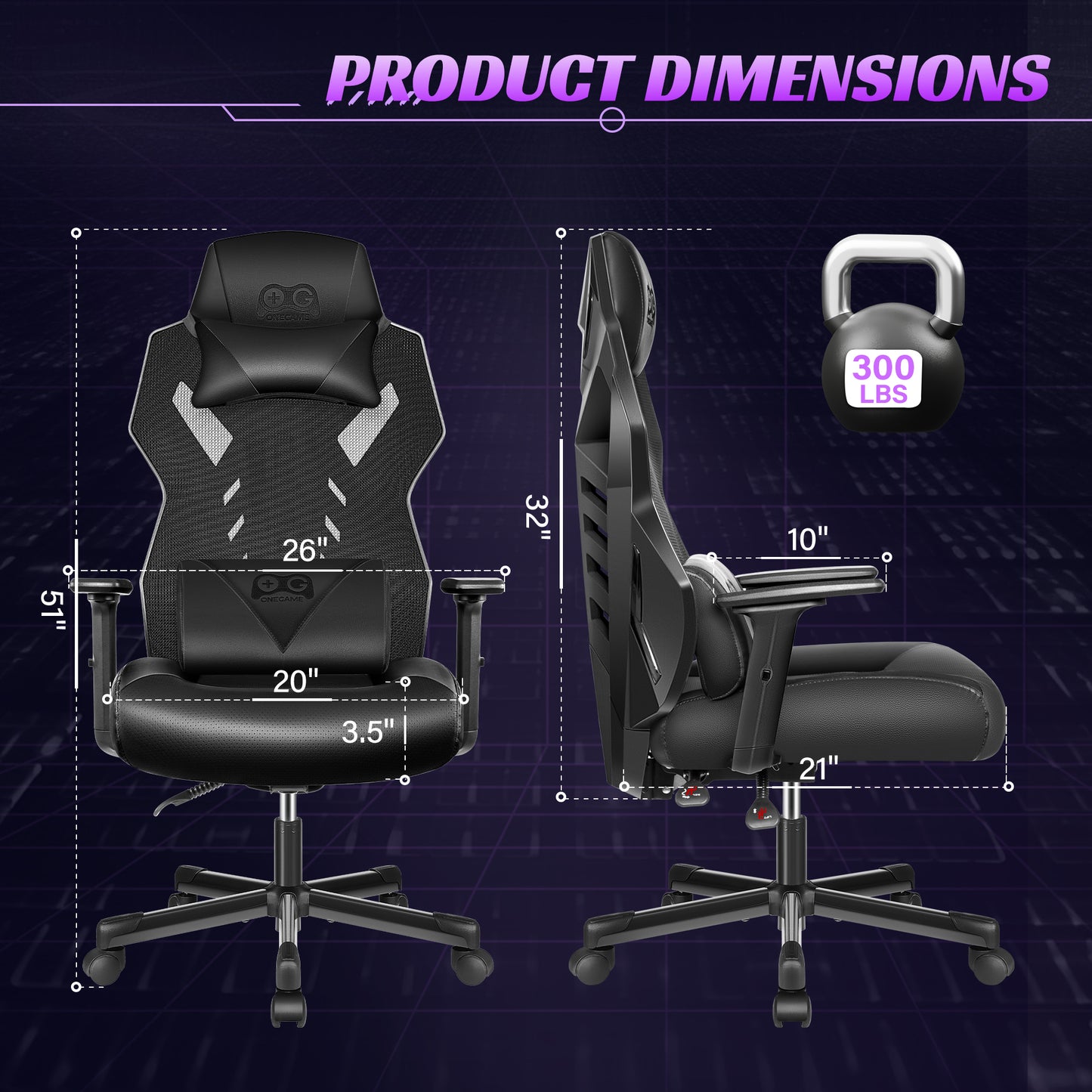 Reclining Ergonomic PU Leather Gaming Chair