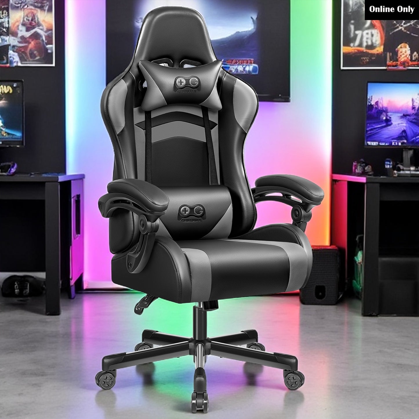Ergonomic Gaming Chair with Linkage Armrest