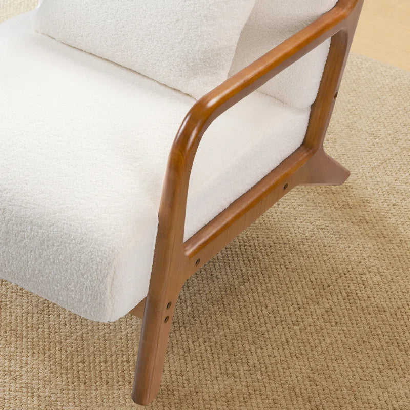 Sherpa Accent Chair with Curved Armrests