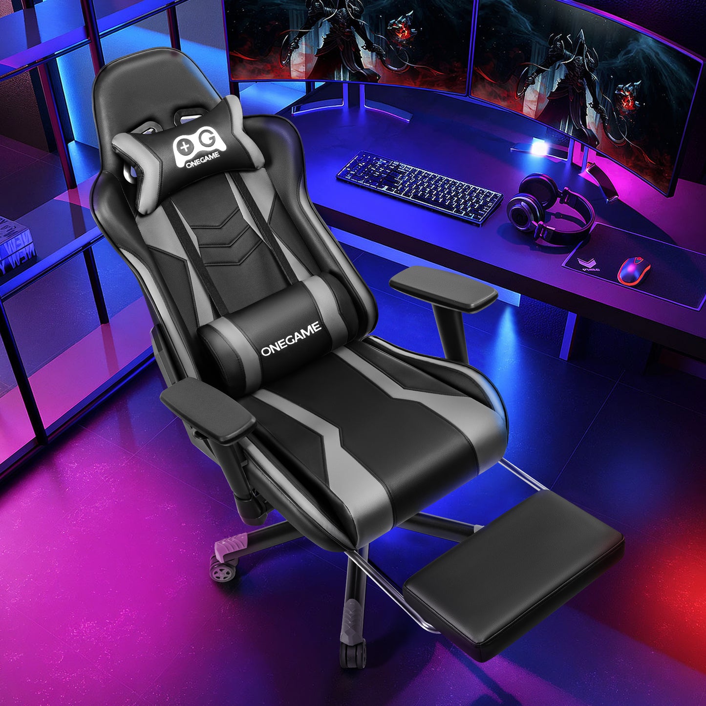 Reclining PU Leather Gaming Chair