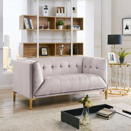 Aster Velvet Loveseat Sofa