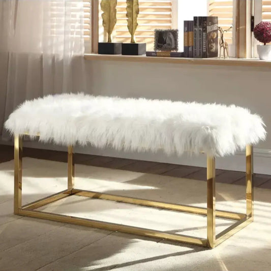 Carolyn Faux Fur Bench - Futu With . . .