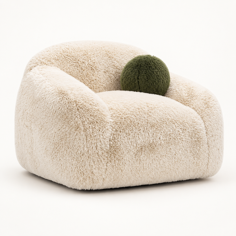 Dawna Fluffy Single Swivel Sofa