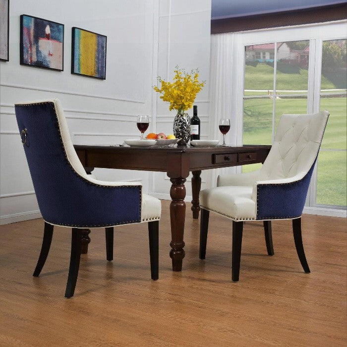 Gideon PU Leather Velvet Dining Chair