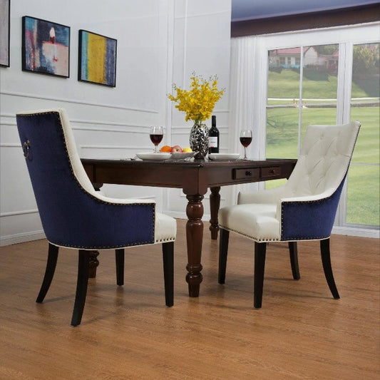 Gideon PU Leather Velvet Dining Chair