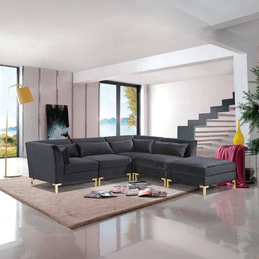 Girardi Velvet Modular Sectional Sofa - Futu With . . .