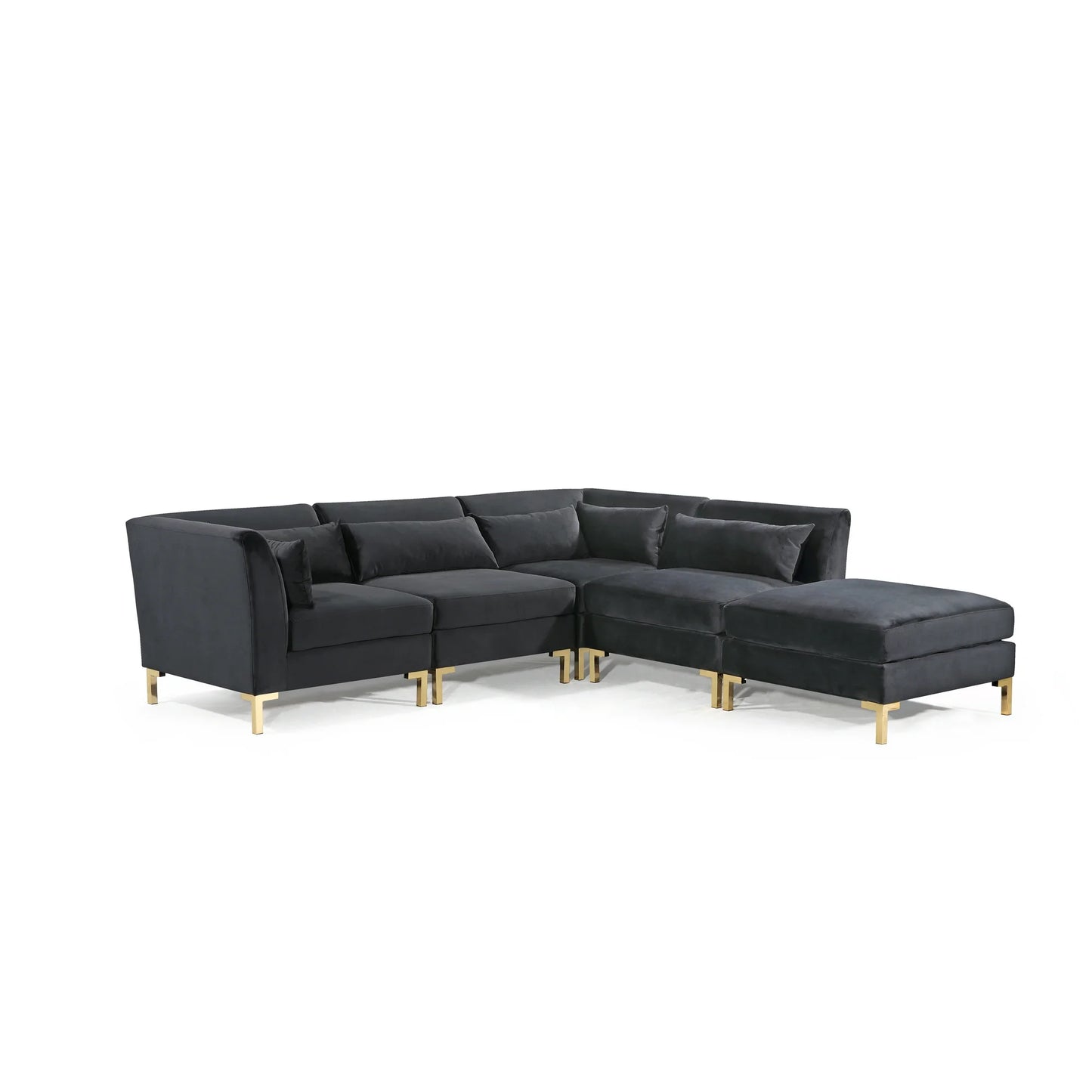 Girardi Velvet Modular Sectional Sofa - Futu With . . .