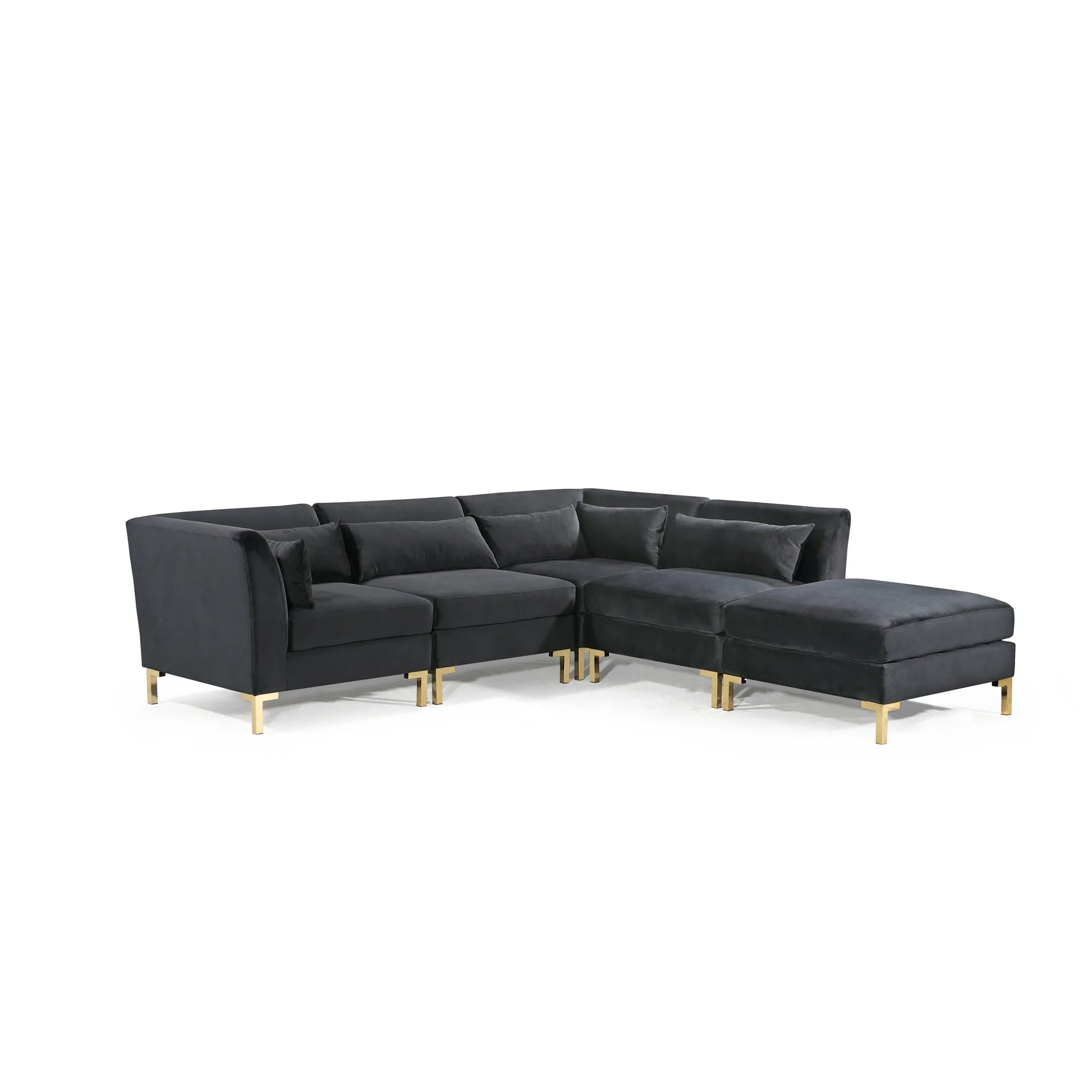 Girardi Velvet Modular Sectional Sofa - Futu With . . .