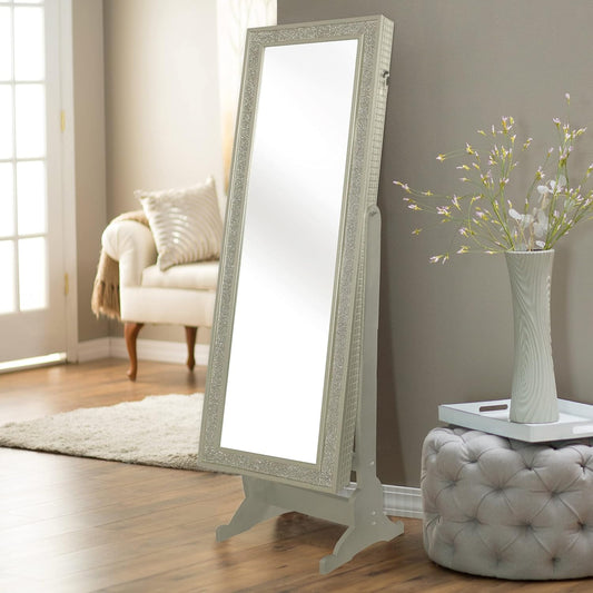 Glitzy Storage Armoire Cheval Mirror - Futu With . . .