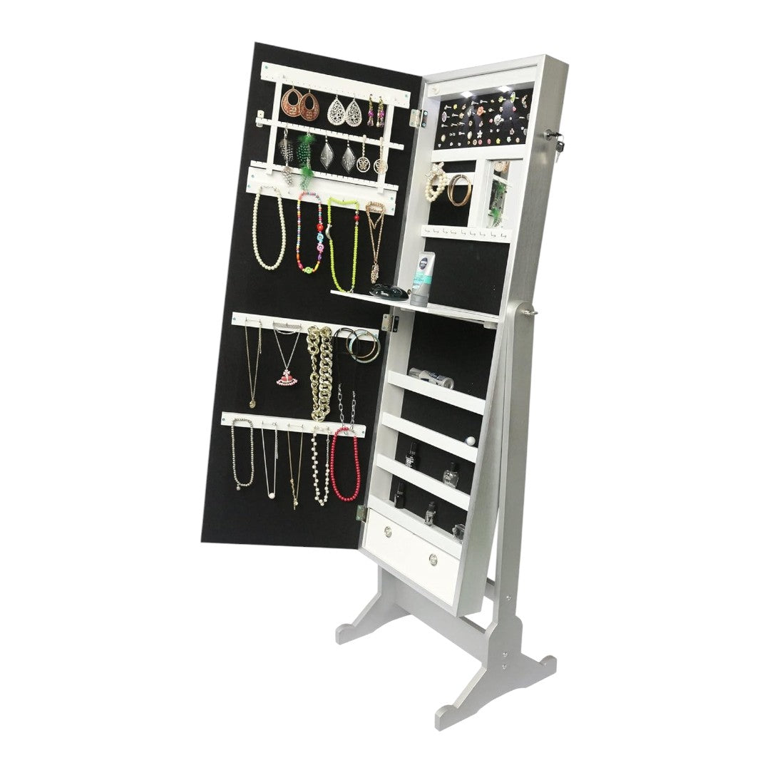 Glitzy Storage Armoire Cheval Mirror - Futu With . . .