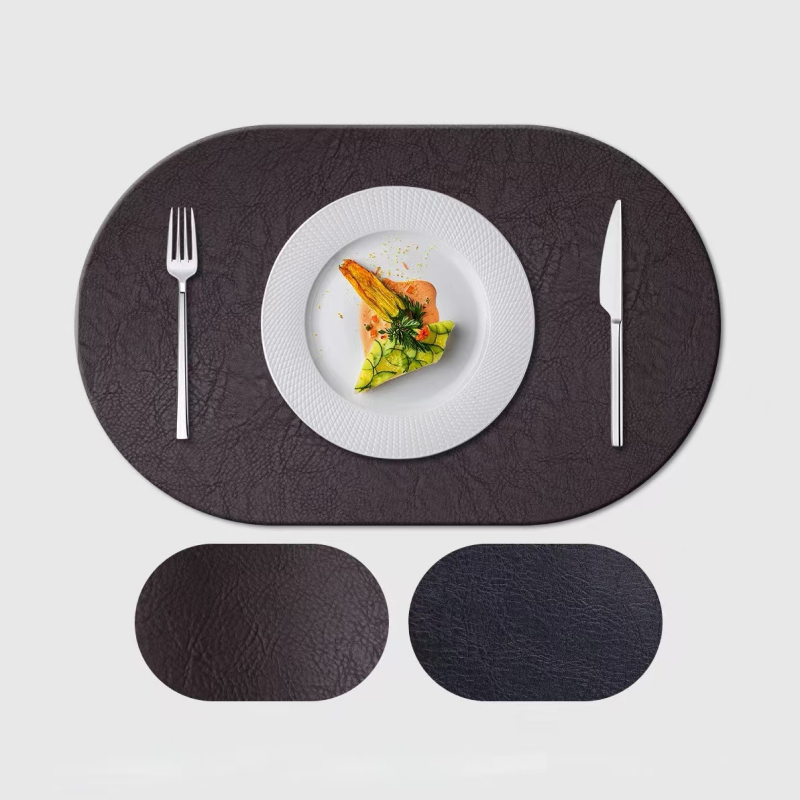 Oval Leather Placemats - Futu With . . .
