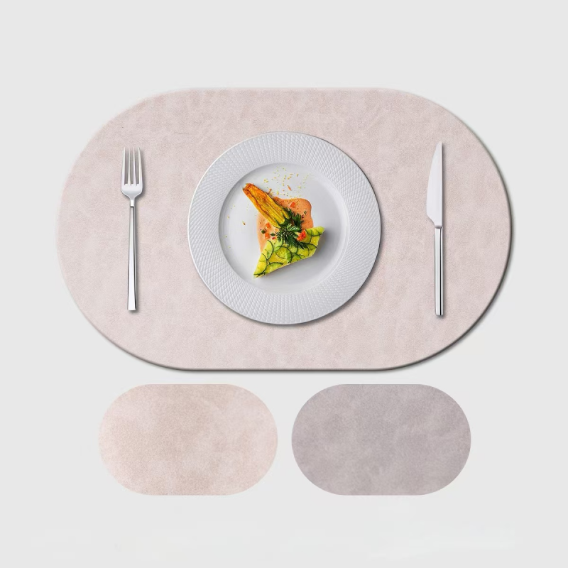 Oval Leather Placemats - Futu With . . .