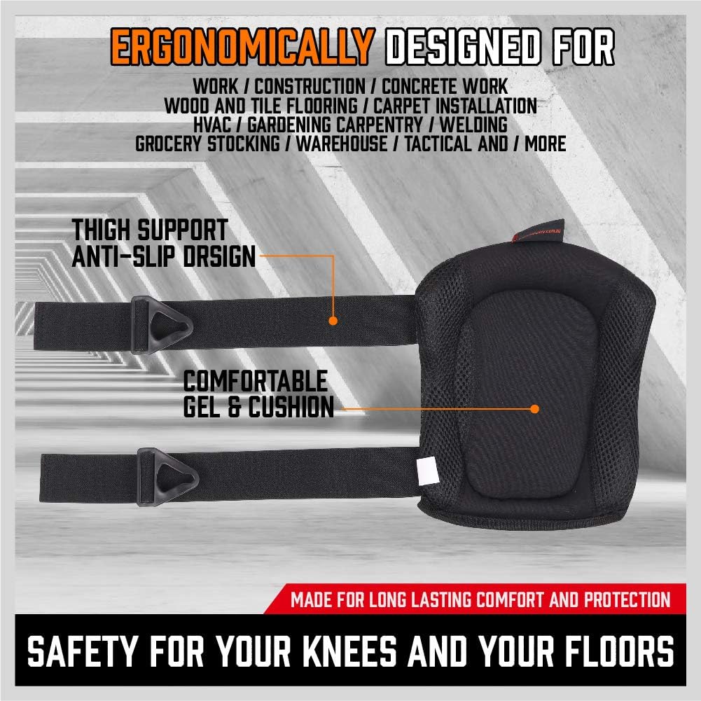 HORUSDY-1 Pair Professional Gel Knee Pads (SDY 97504) - Futu With . . .