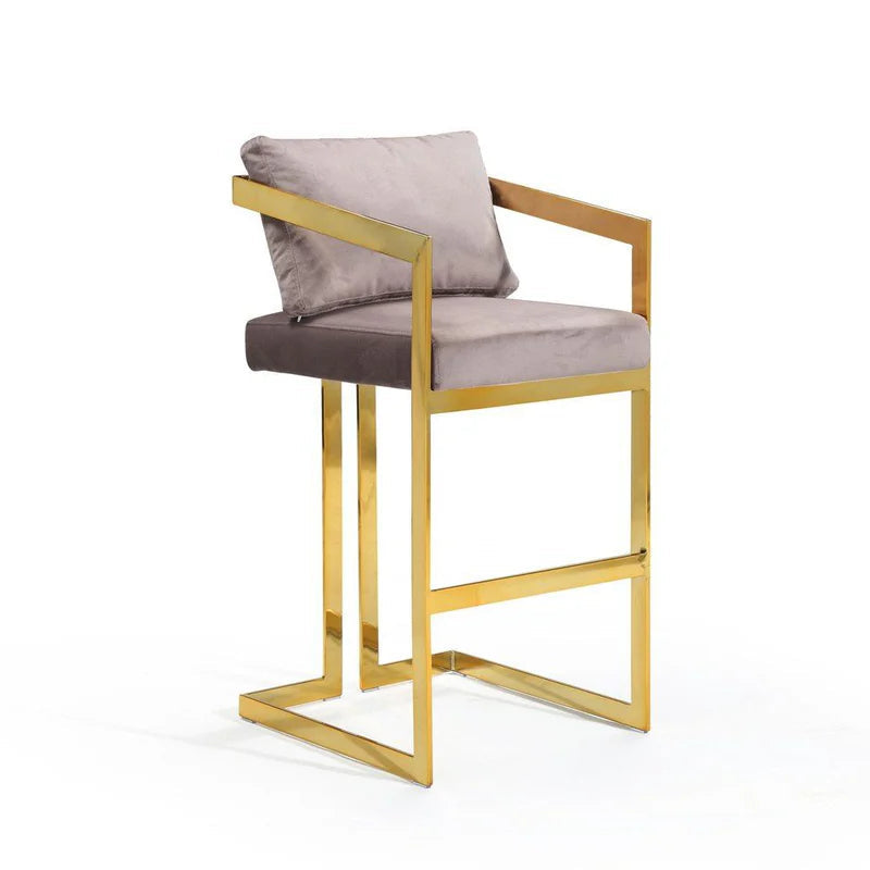 Lola Velvet Counter Stool Chair - Futu With . . .