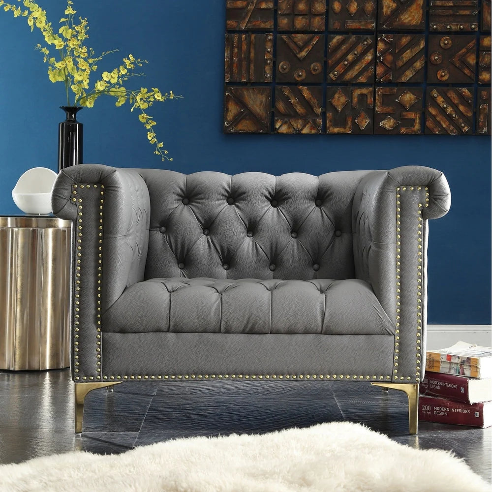 MacArthur PU Leather Club Chair - Futu With . . .