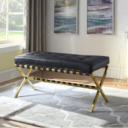 Mera PU Leather Modern Contemporary Tufted Seating - Futu With . . .