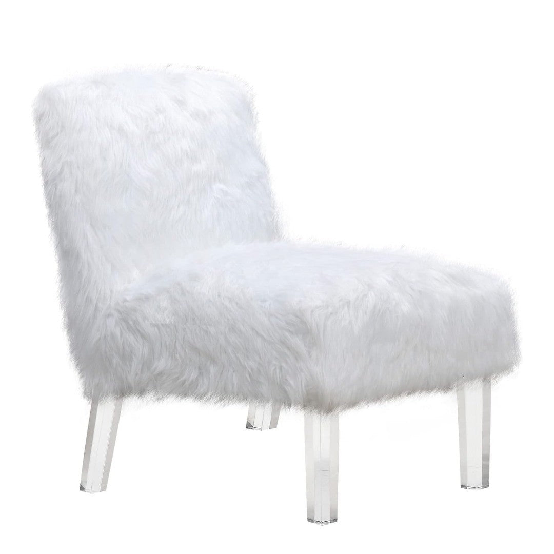 Fabio Faux Fur Accent Chair - Futu With . . .