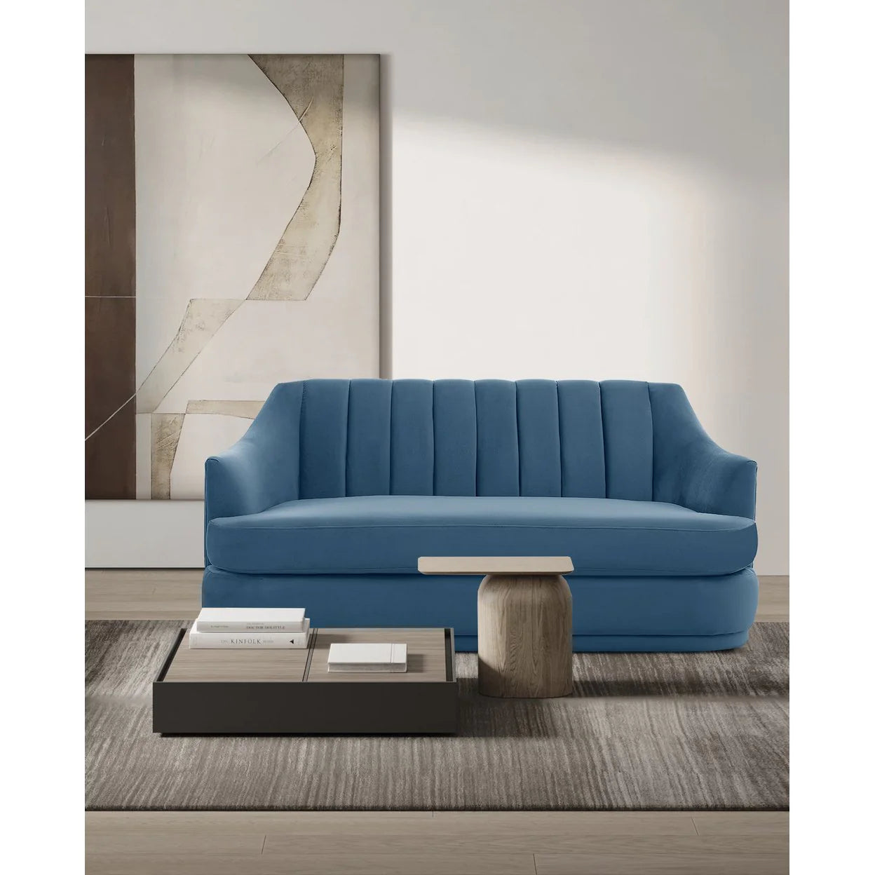 Rosa Velvet Loveseat Sofa - Futu With . . .