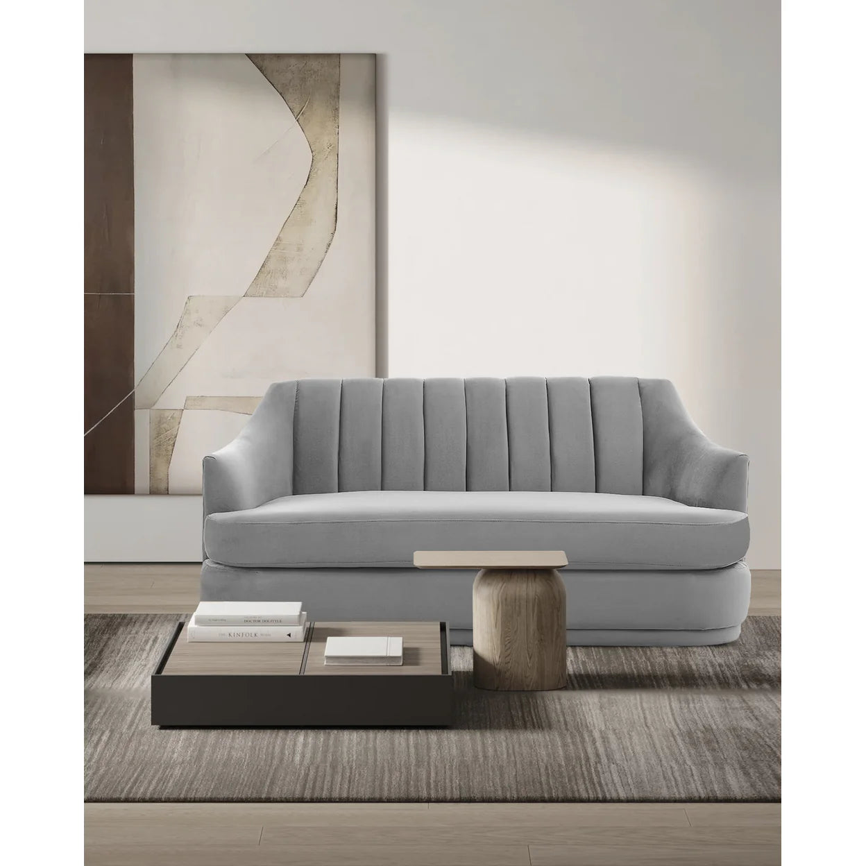 Rosa Velvet Loveseat Sofa - Futu With . . .