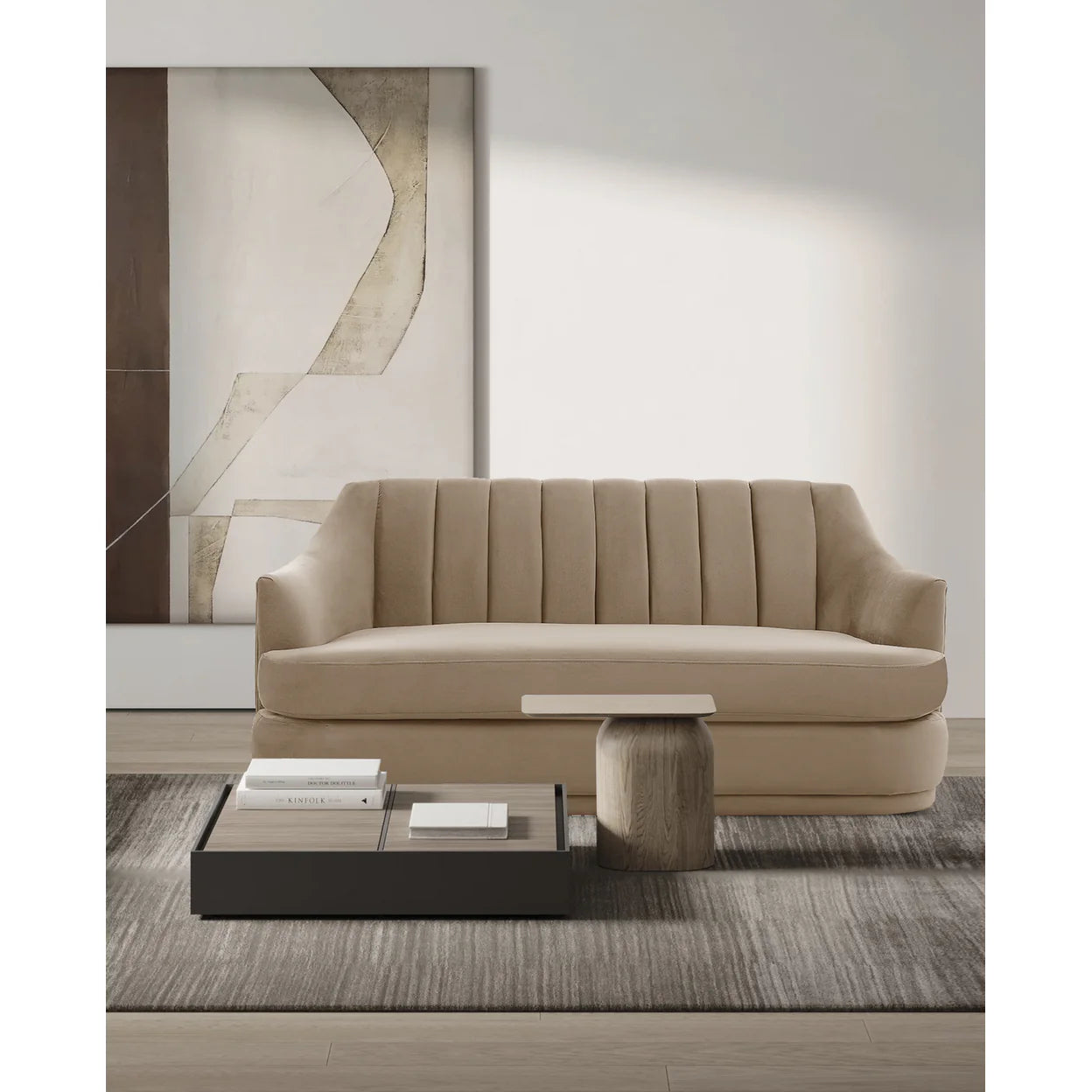 Rosa Velvet Loveseat Sofa - Futu With . . .