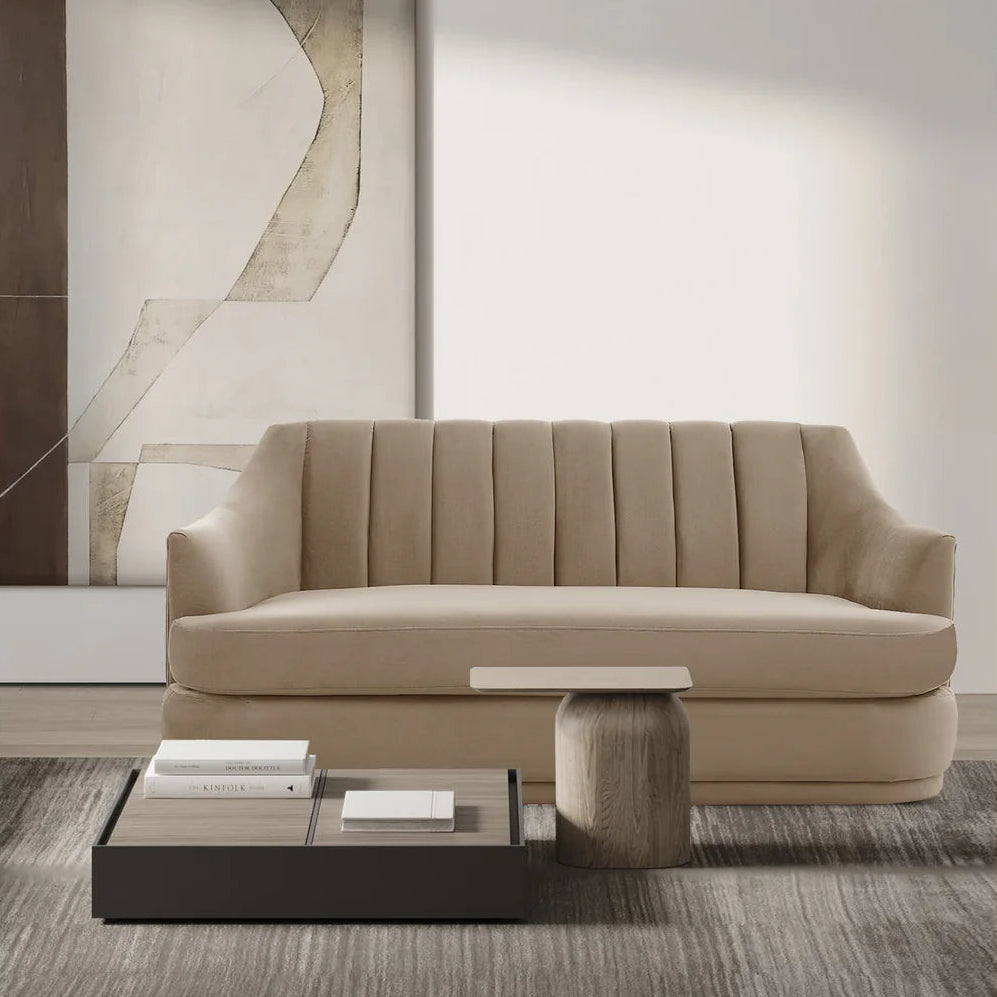 Rosa Velvet Loveseat Sofa - Futu With . . .