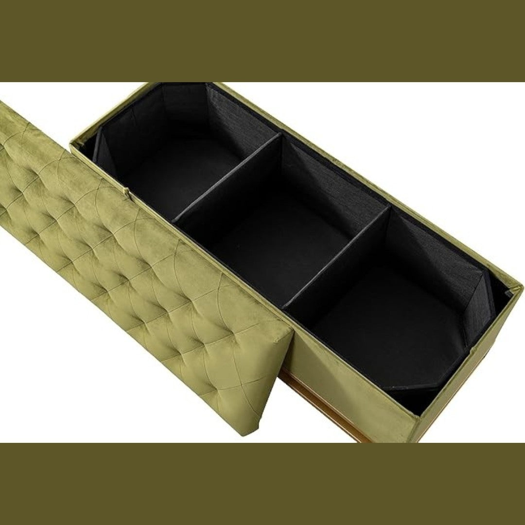 Kadiri Velvet Storage Bench - Futu With . . .