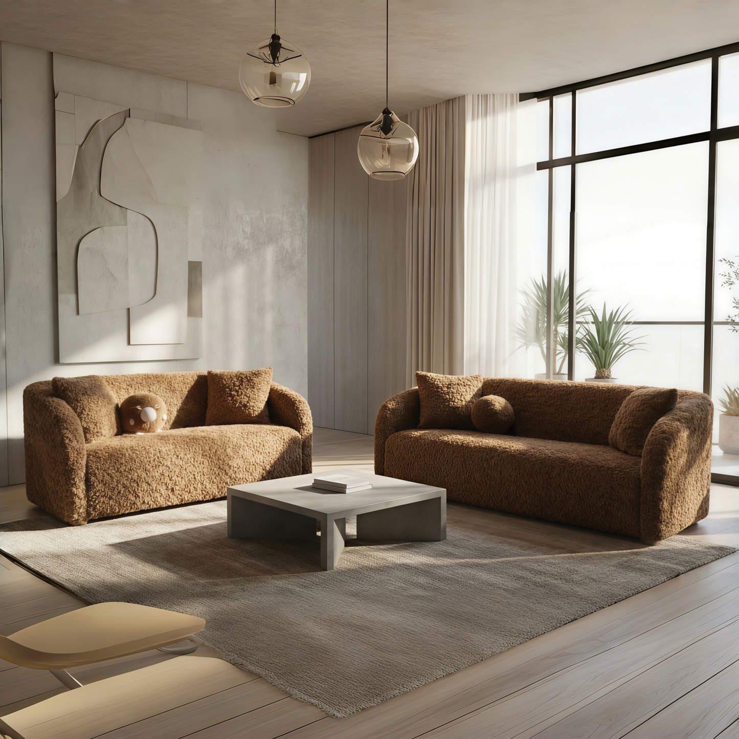 Oravin Brown Loveseat