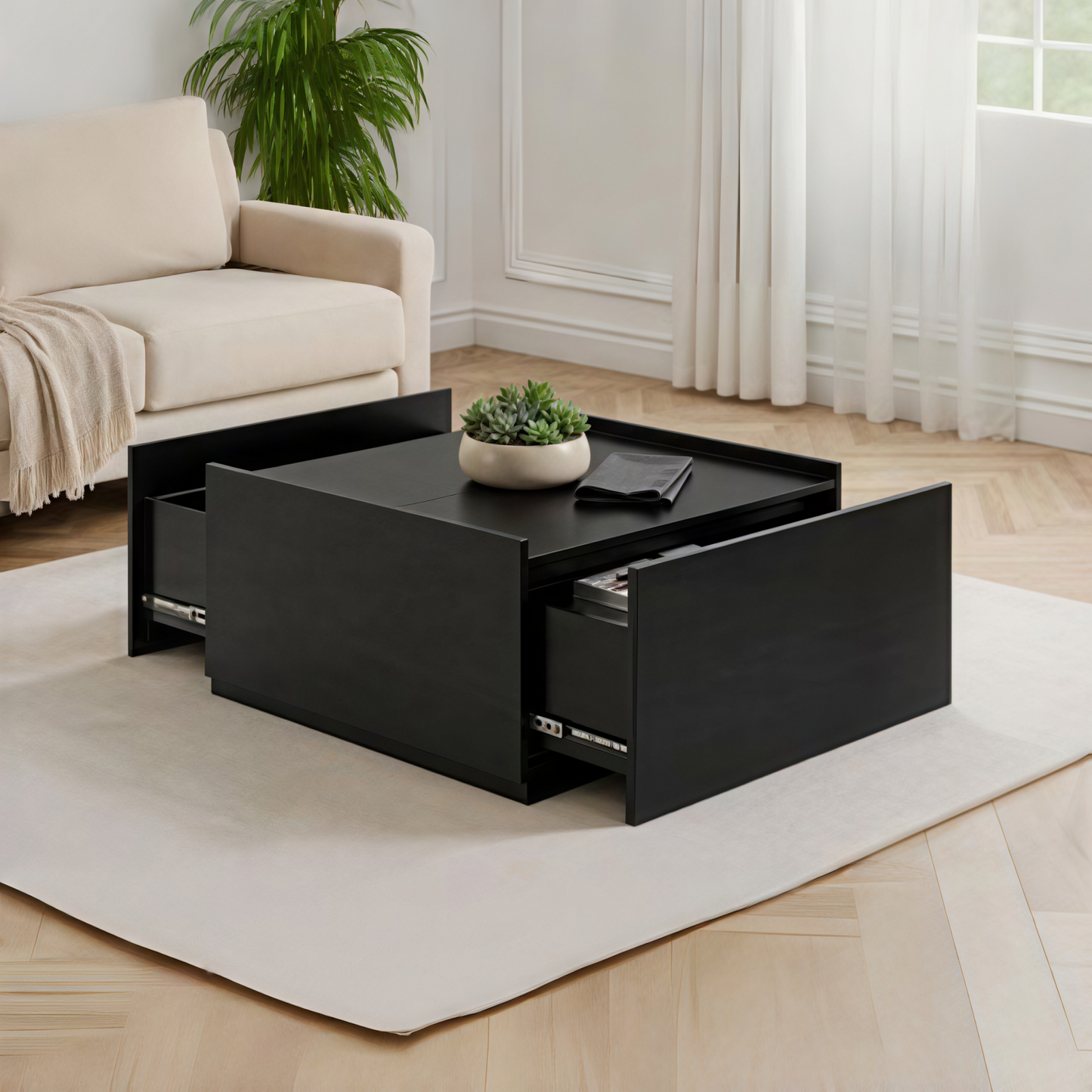 Hydn Coffee Table With Storage Drawer