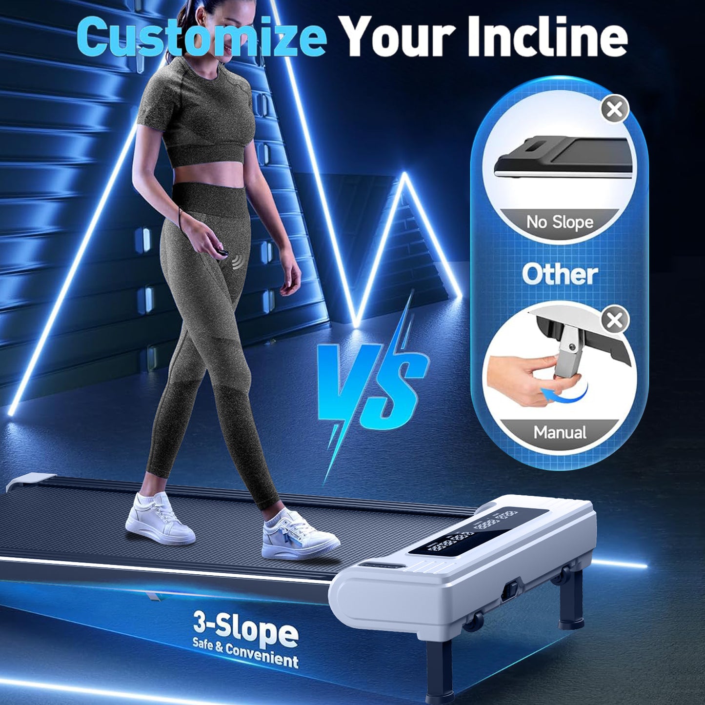 Electric Incline Walking Pad with Remote Control