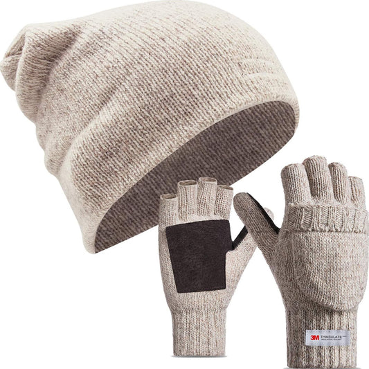 Wool Winter Beanie & Gloves - Futu With . . .