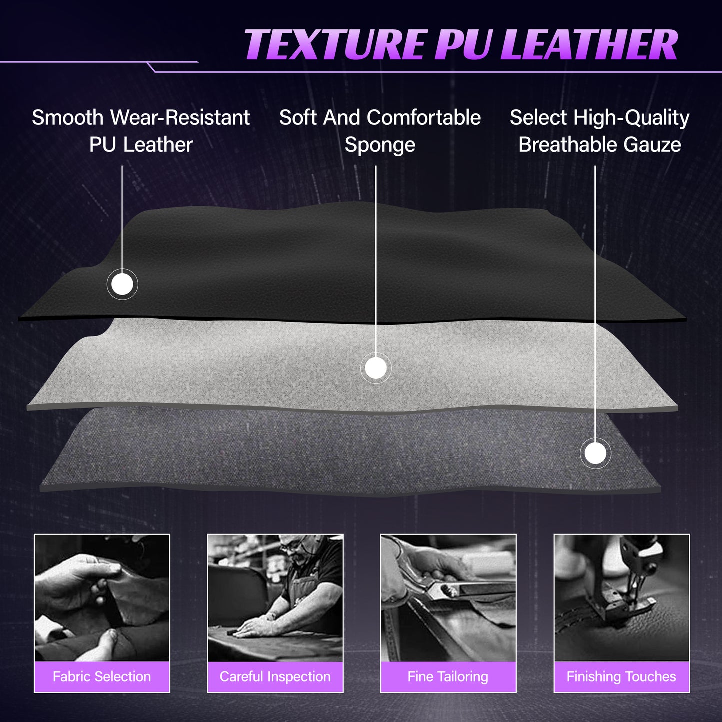 Ergonomic Gaming Chair PU Leather Recliner