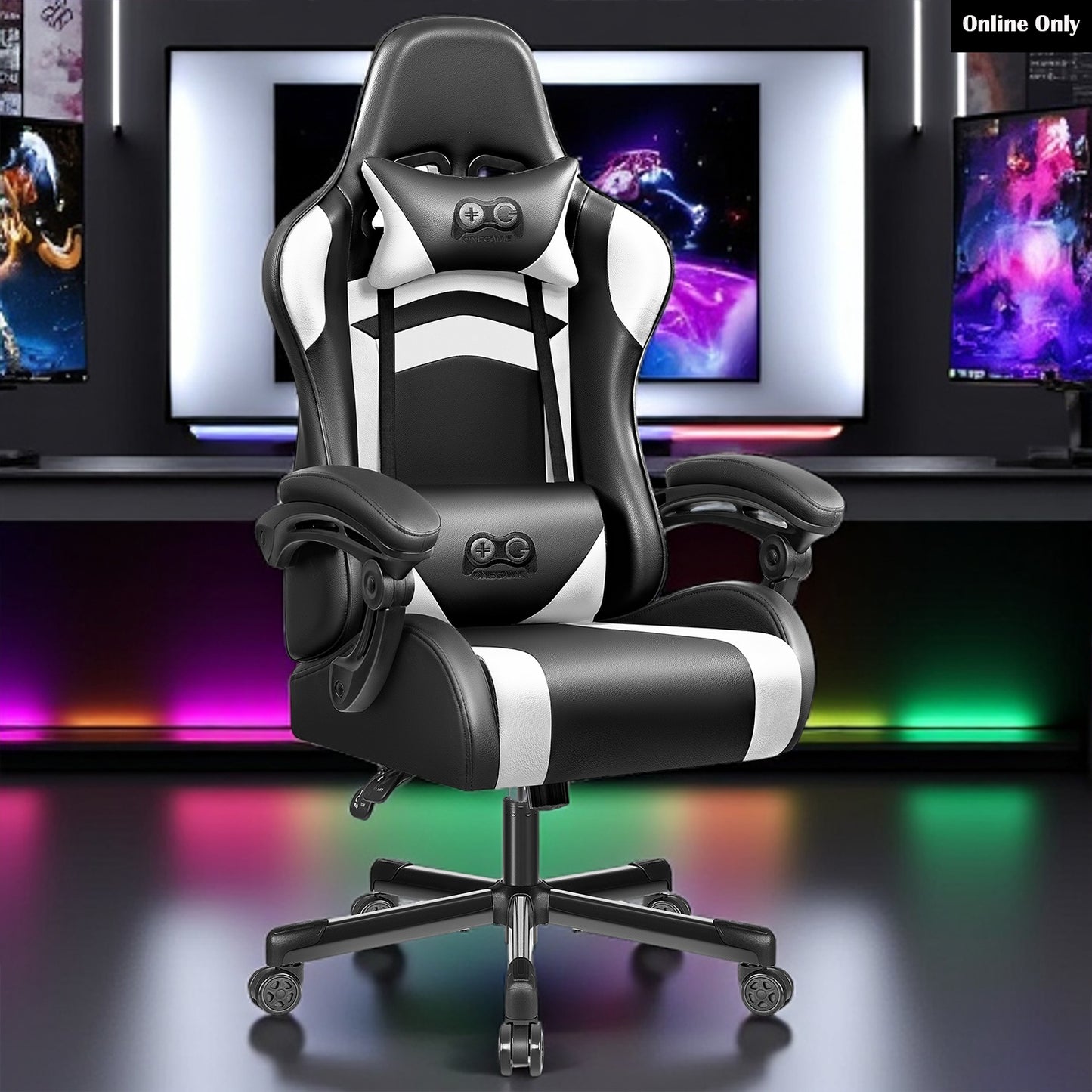 Ergonomic Gaming Chair with Linkage Armrest
