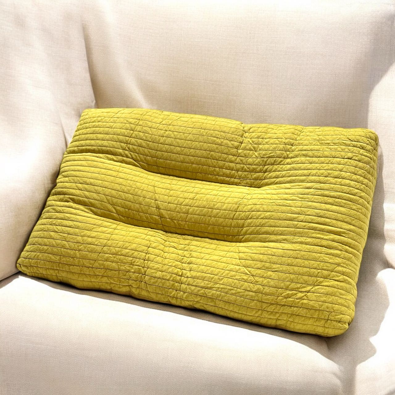 Cotton Fabric Quilted Pillow - Futu With . . .