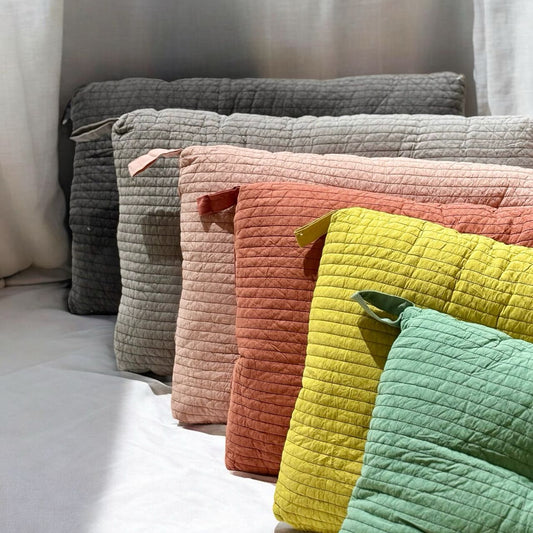 Cotton Fabric Quilted Pillow - Futu With . . .