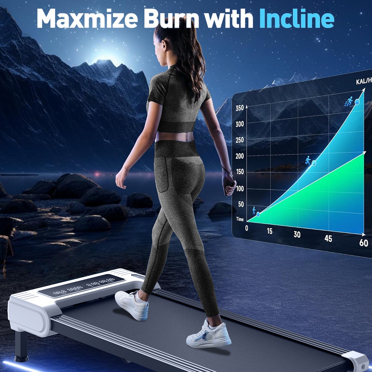 Electric Incline Walking Pad with Remote Control