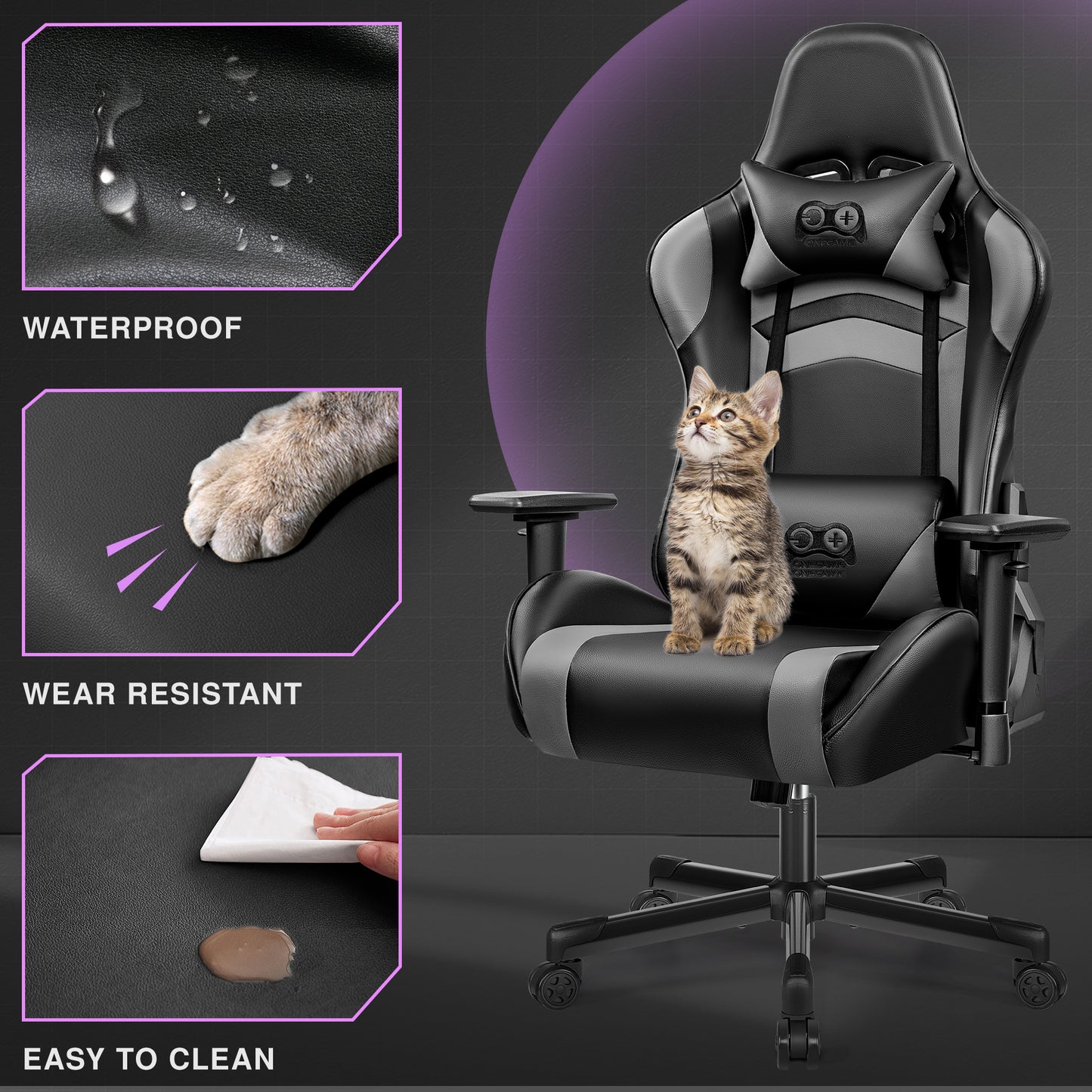 Ergonomic Gaming Chair with 3D Armrests