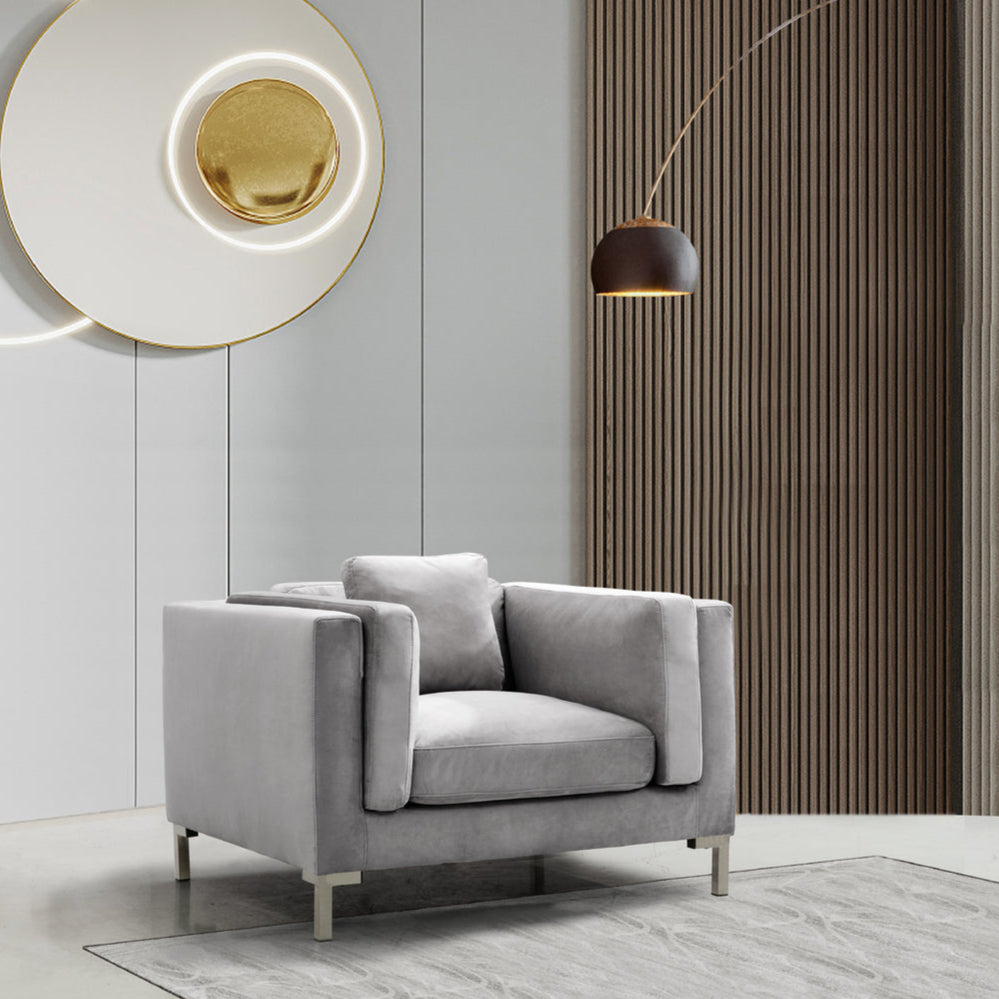 Everlie Velvet Club Chair - Futu With . . .