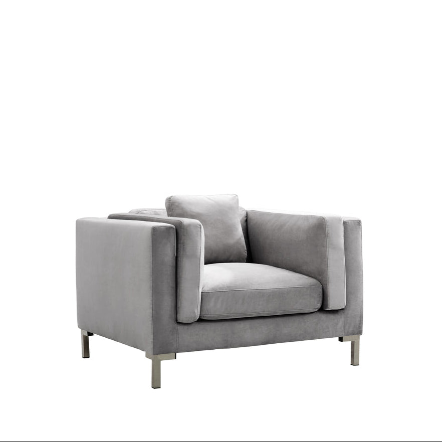 Everlie Velvet Club Chair - Futu With . . .