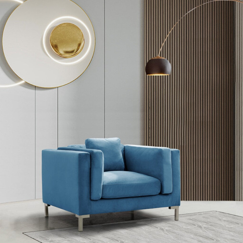 Everlie Velvet Club Chair - Futu With . . .