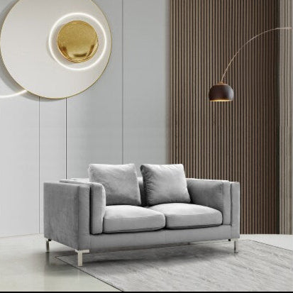 Everlie Velvet Loveseat Sofa - Futu With . . .