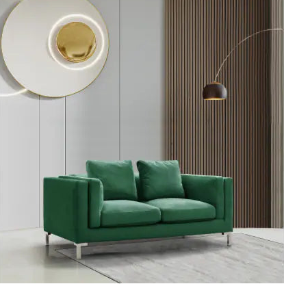 Everlie Velvet Loveseat Sofa - Futu With . . .