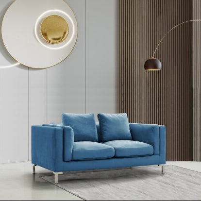 Everlie Velvet Loveseat Sofa - Futu With . . .